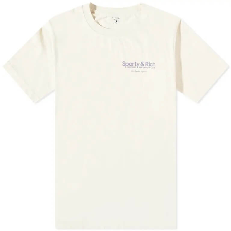 

Футболка Sporty & Rich Club, молочный/сиреневый, Белый