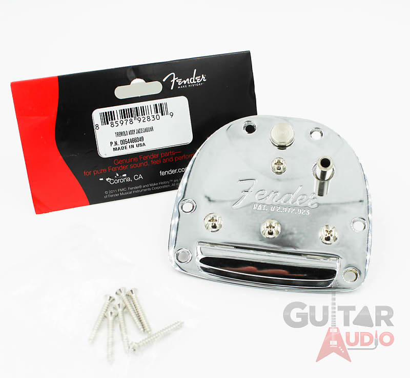 Подлинный Fender Jaguar/Jazzmaster USA Vintage '62 Tailpiece Tremolo - Chrome 005-4466-049 - фото