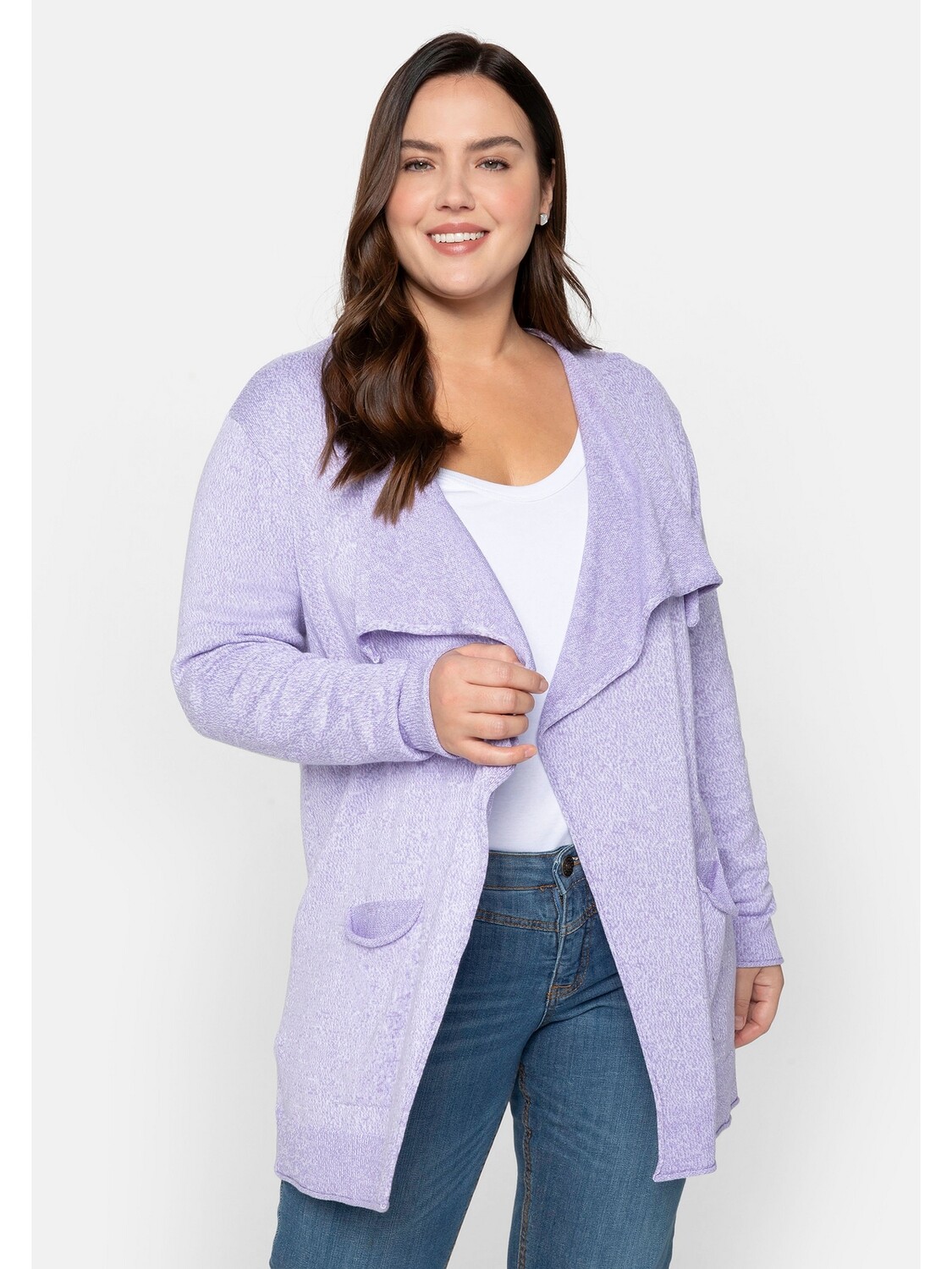 

Кардиган sheego Longstrickjacke, цвет hellflieder