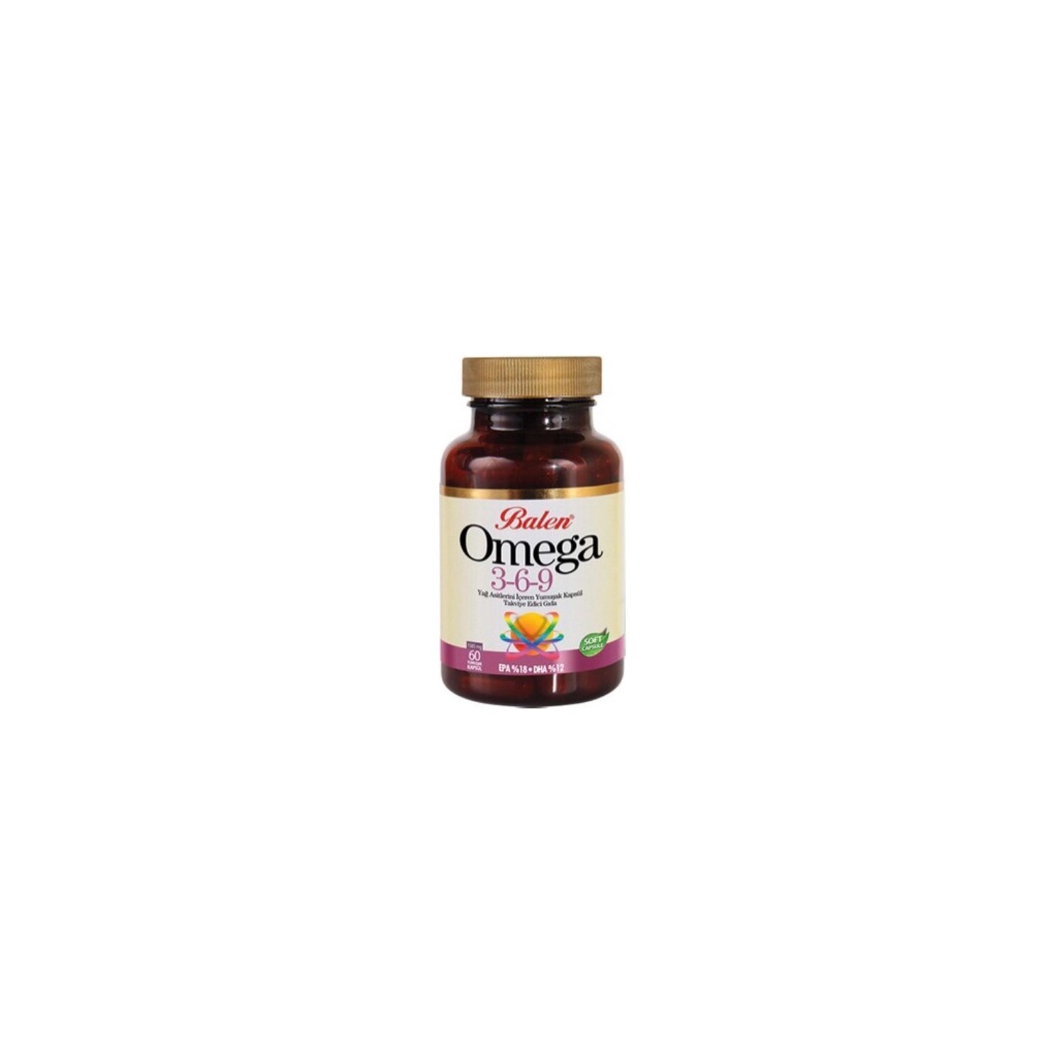 

Мягкая капсула, содержащая жирные кислоты Balen Omega 3,6,9
