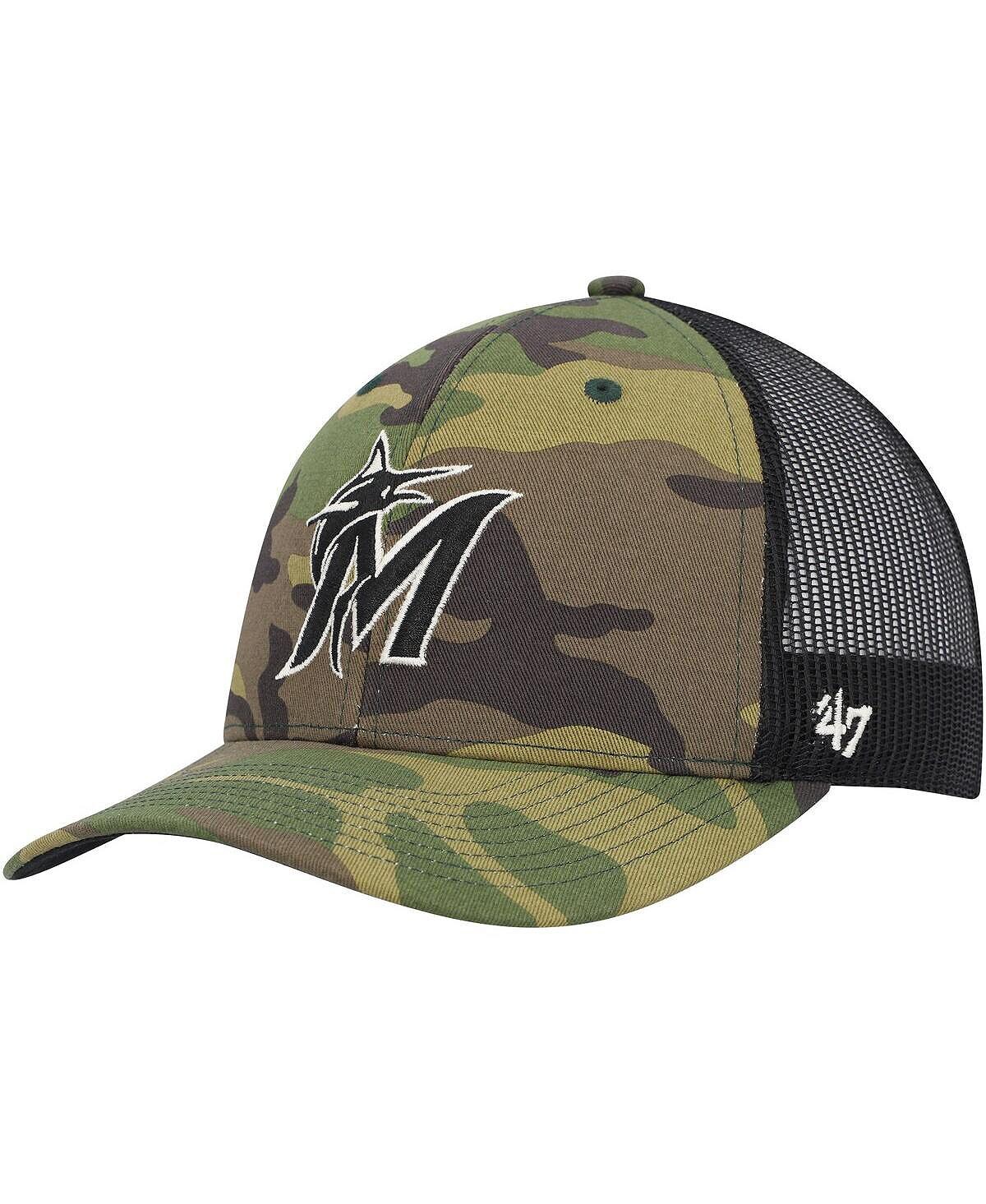 

Мужская камуфляжная кепка Miami Marlins Trucker Snapback '47 Brand