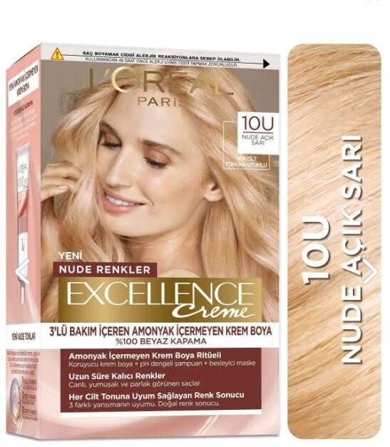 

Loreal Paris Excellence Creme Nudes 10U Обнаженная светло-желтая