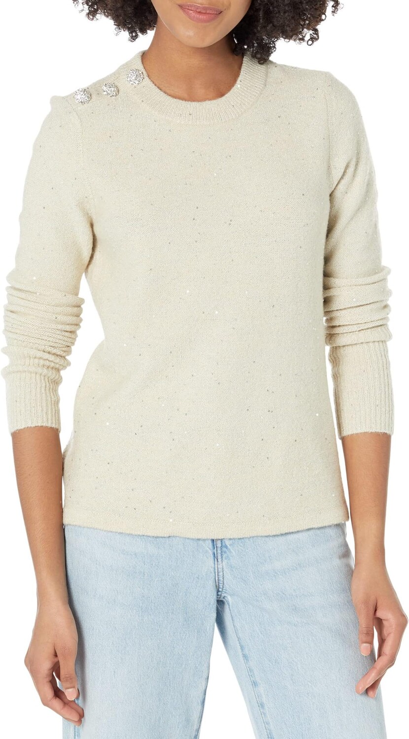 

Свитер Morgen с пайетками Lilly Pulitzer, цвет Coconut Metallic