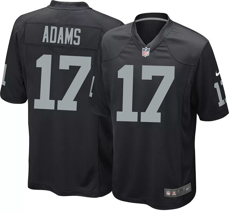 

Черная игровая майка Nike Youth Las Vegas Raiders Даванте Адамс № 17