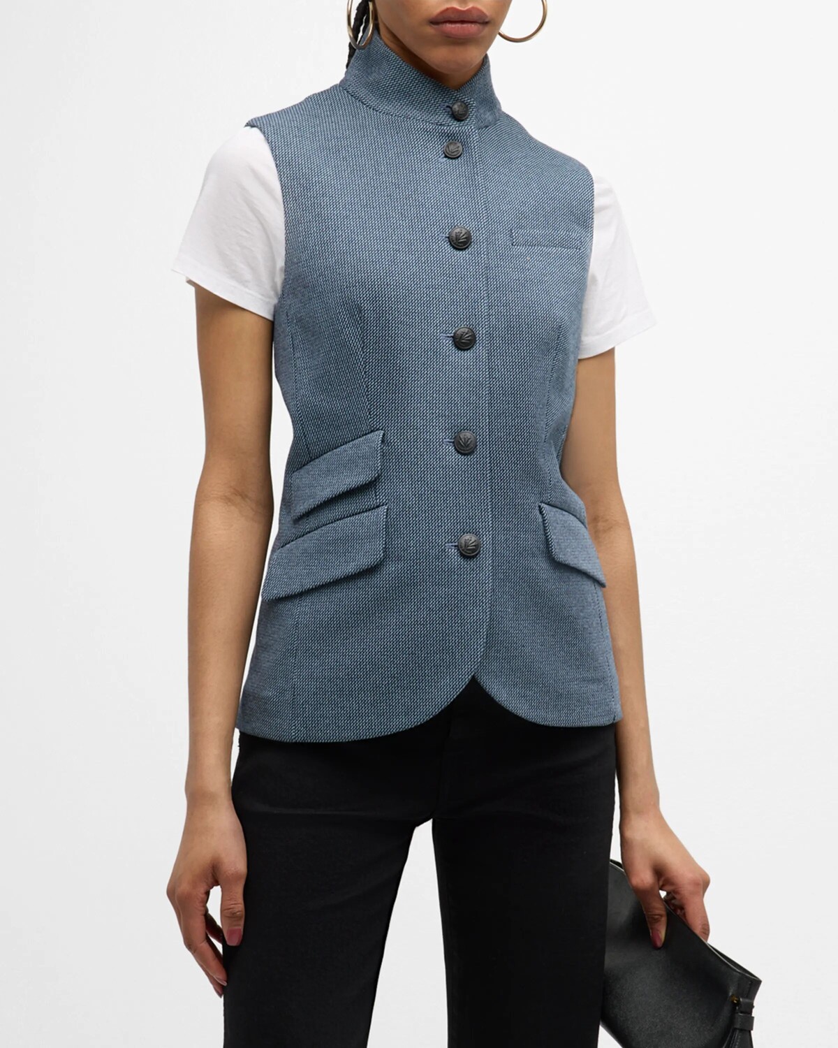 

Итальянский жаккардовый жилет Slade Rag & Bone, цвет Blue Multi