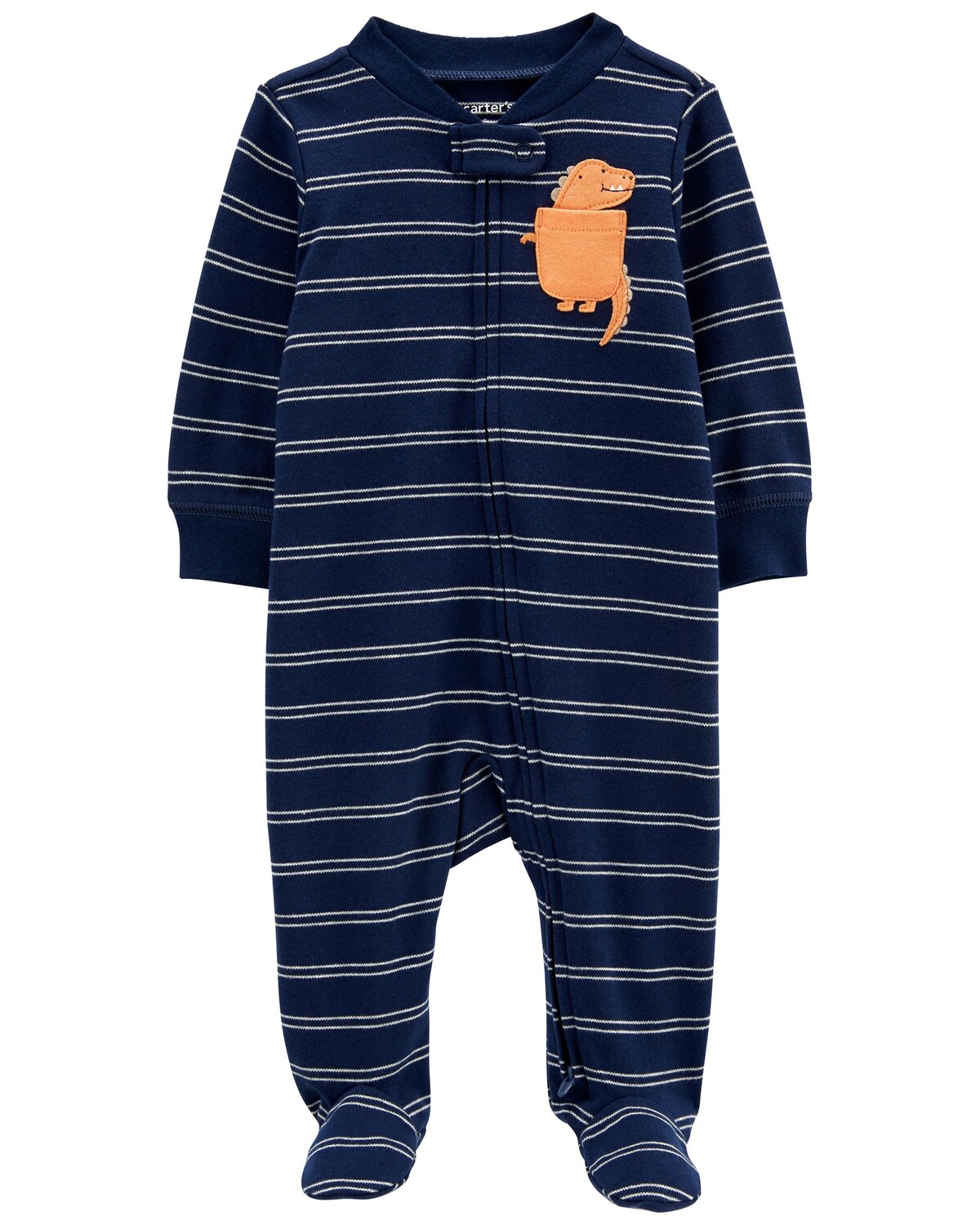 

Baby Dinosaur Хлопковая двухсторонняя молния Sleep & Play Carter's, темно-синий