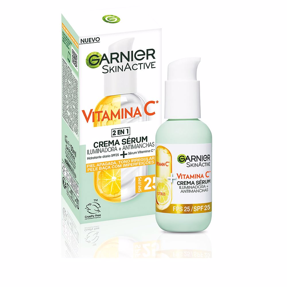 Увлажняющий крем для ухода за лицом Skinactive vitamina c crema sérum spf25 Garnier, 50 мл цена и фото