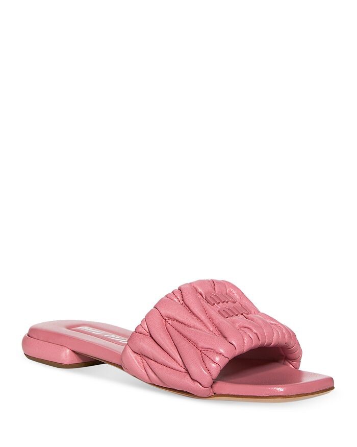 

Женские сандалии Slip On Dimensional Slide Miu Miu