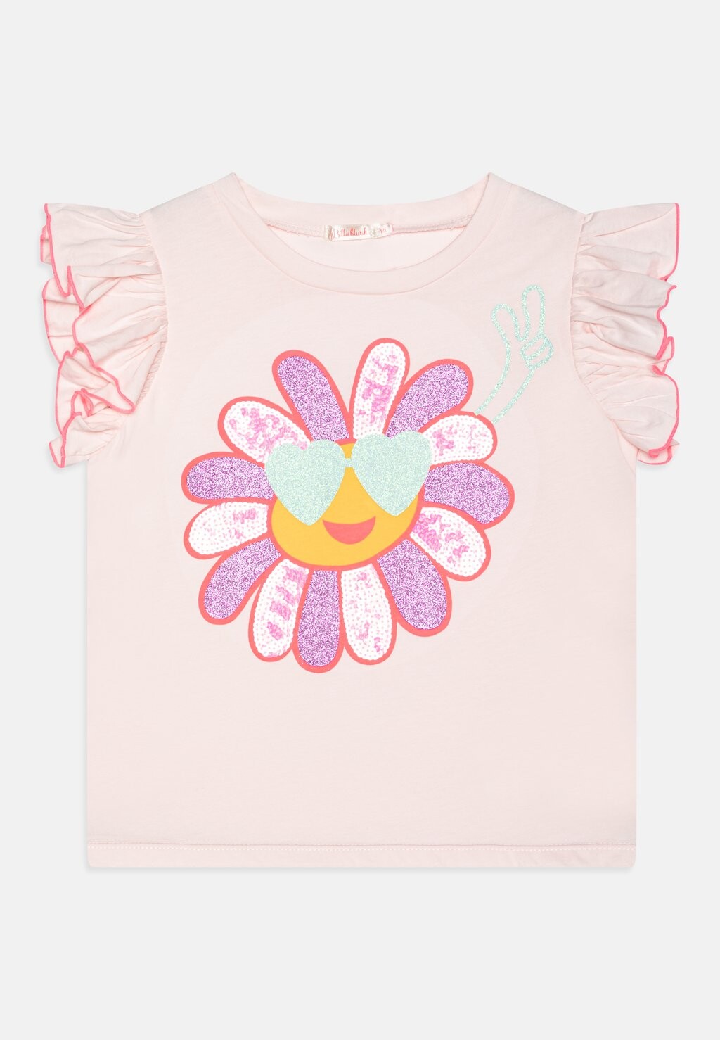 

Футболка с принтом Sleeves Tee Billieblush, цвет pink pale