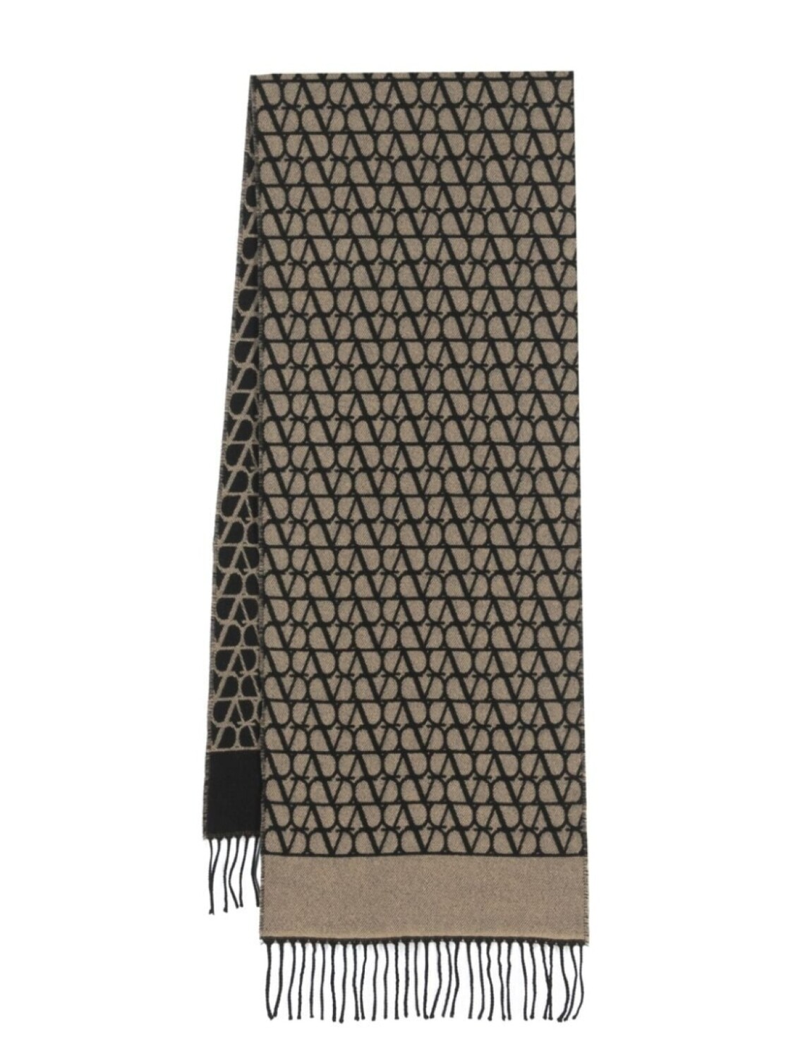 

Valentino Garavani шарф Toile Iconographe из смесовой шерсти, коричневый