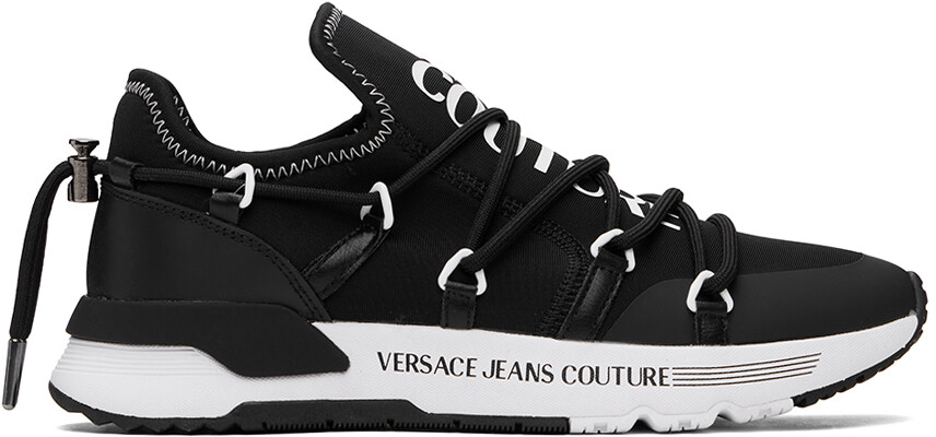 

Черные динамичные кроссовки Versace Jeans Couture, цвет Black/White