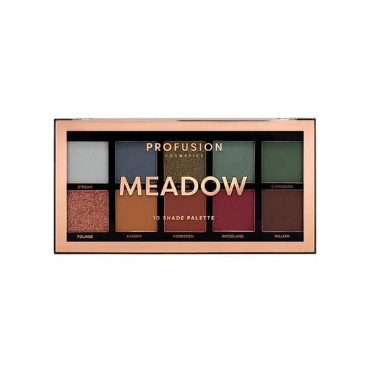 Палитра из 10 теней для век Profusion, Meadow Eyeshadow Palette