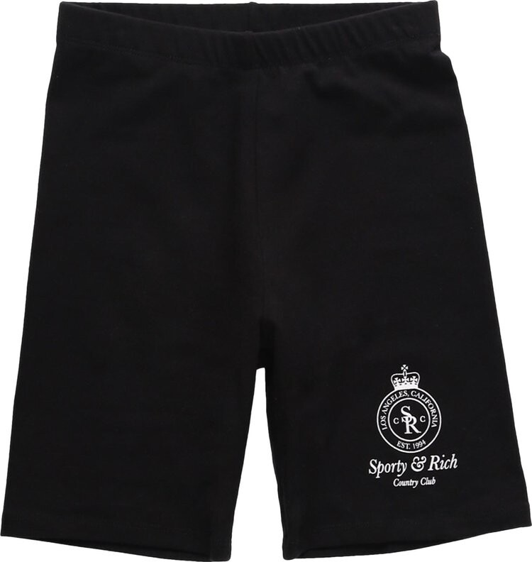 

Шорты Sporty & Rich Crown Biker Shorts 'Black/White', черный