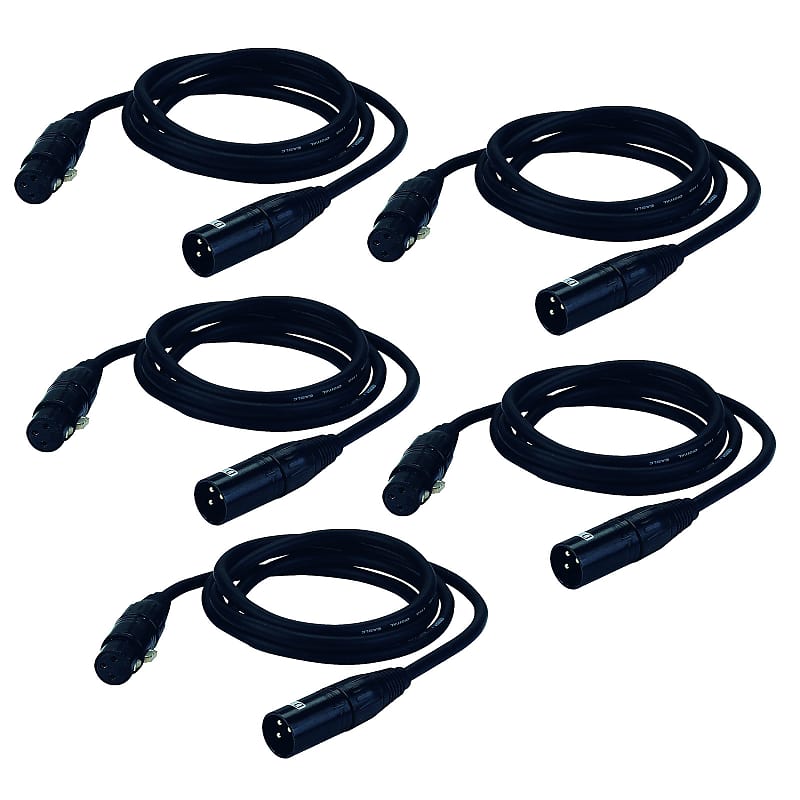 Соединительные кабели DMX Sure-Fit 10 футов — 5 шт. в упаковке American DJ 10FT Sure-Fit DMX Connecting Cables - 5 Pack