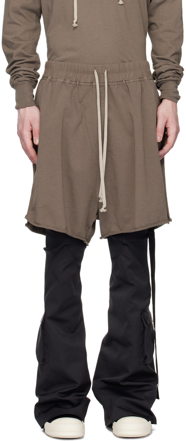 

Серые шорты Trucker Rick Owens Drkshdw