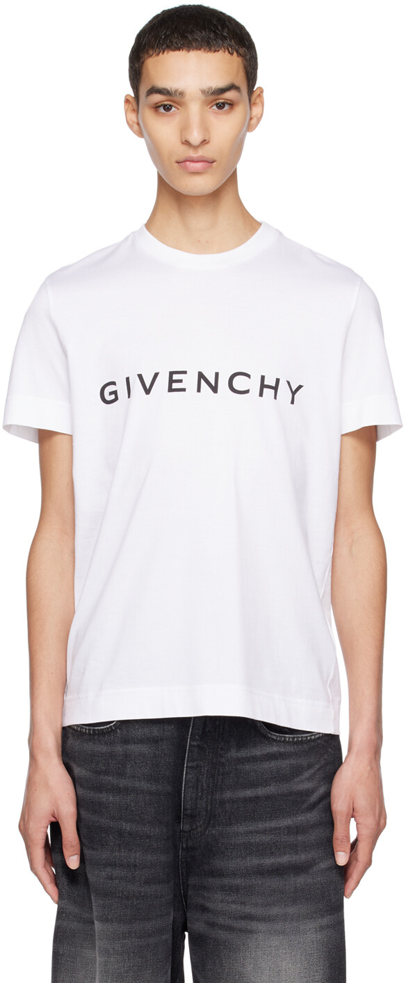 

Белая футболка с архетипом Givenchy, Белый