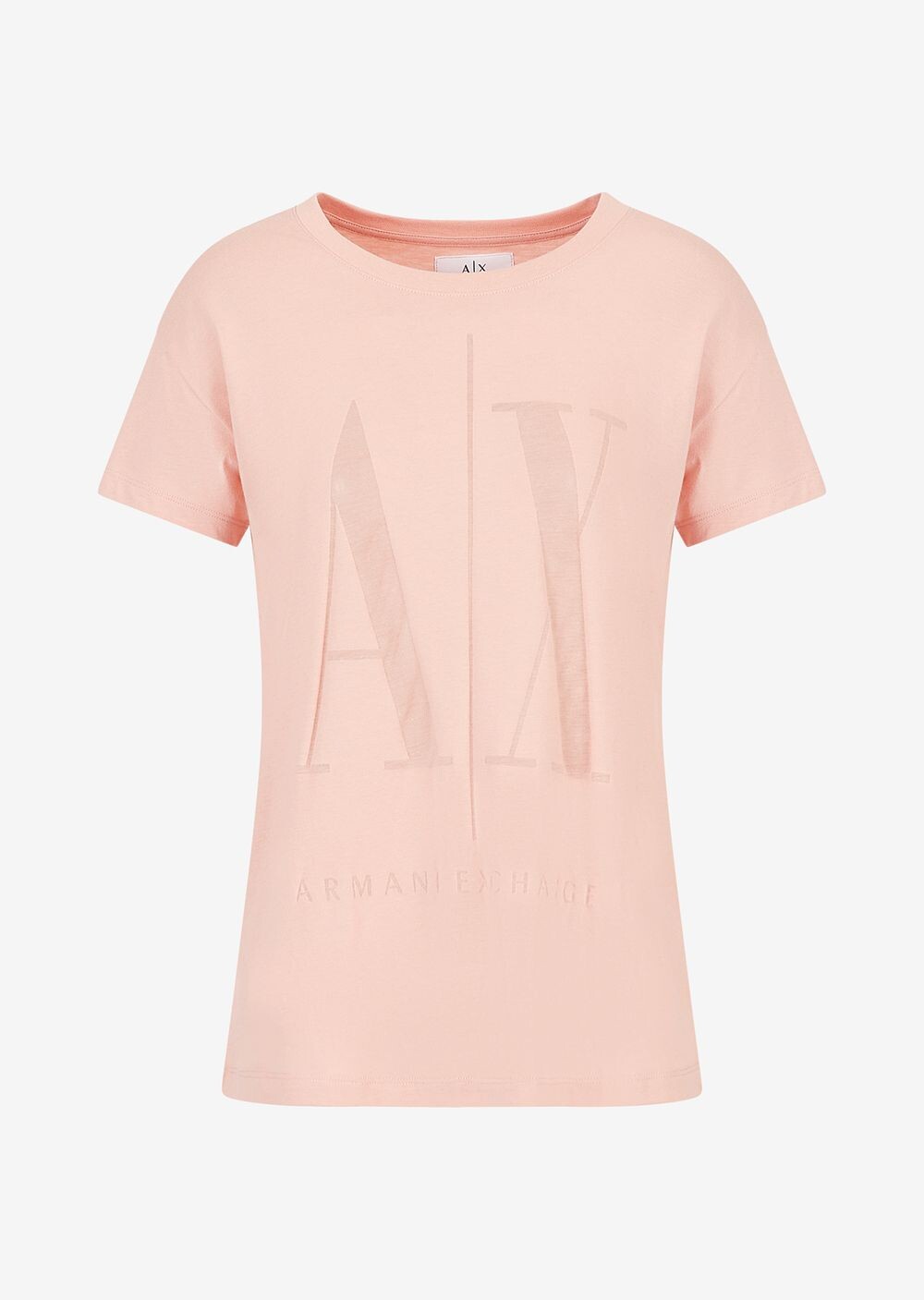 

Футболка Icon с выгоревшим логотипом Armani Exchange, розовый