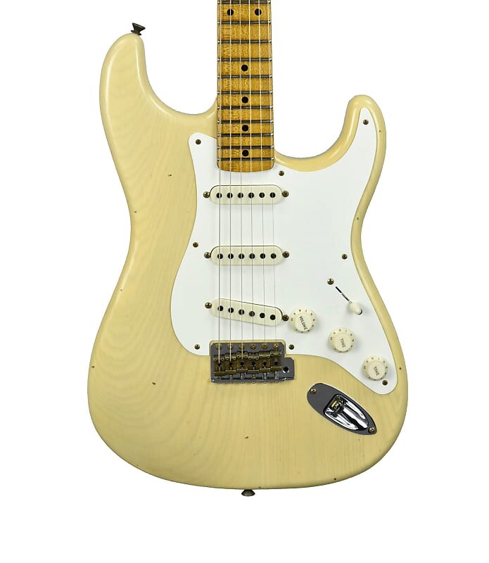 

Fender Custom Shop 55 Stratocaster Journeyman Relic в цвете Aged Vintage Blonde