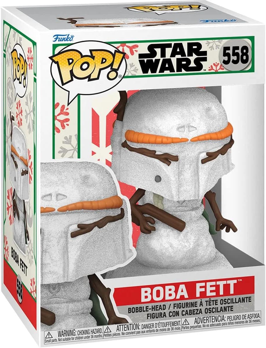 Фигурка Funko Pop! Star Wars: Holiday - Snowman Boba Fett брелок funko pocket pop keychain star wars book of boba fett boba fett 60235