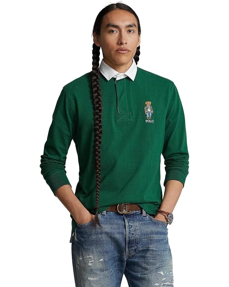 

Рубашка Polo Ralph Lauren Classic Fit Polo Bear Rugby Shirt, зеленый