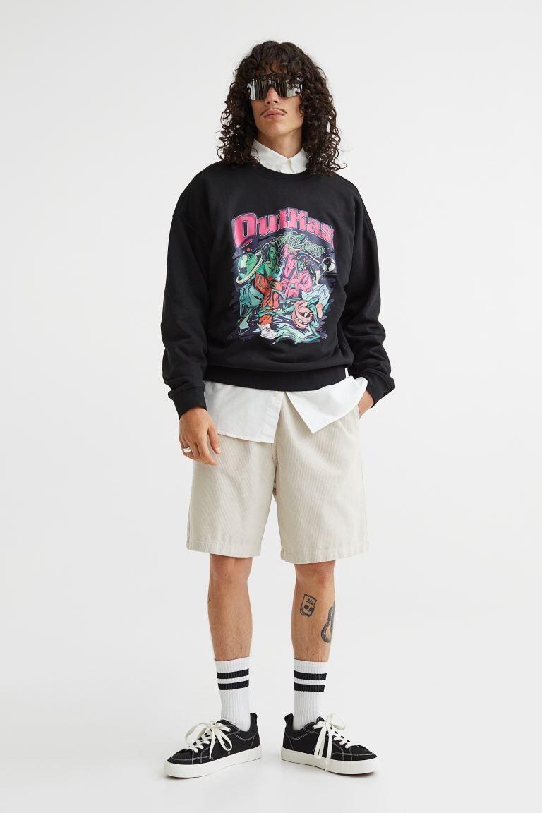

Толстовка свободного кроя H&M, черный/изгой