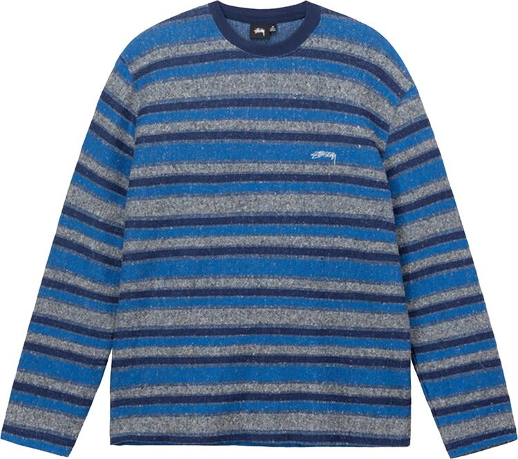 

Лонгслив Stussy Baja Stripe Long-Sleeve Crew 'Blue', синий