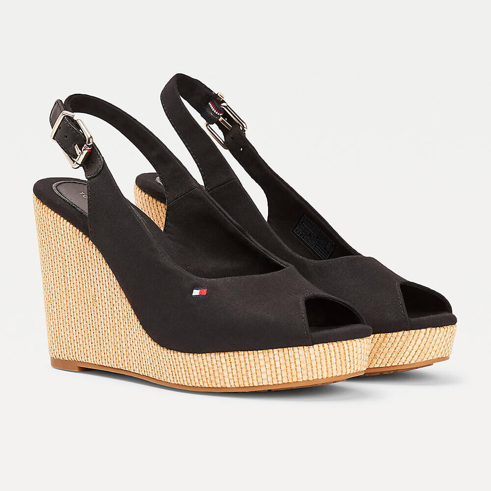 

Сандалии Tommy Hilfiger Slingback Wedge, черный