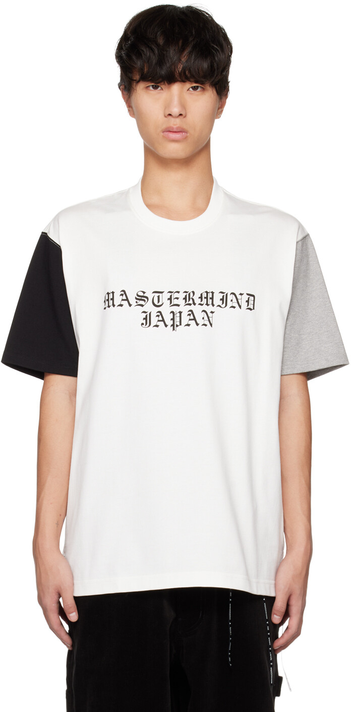 

Белая футболка с цветными блоками mastermind JAPAN