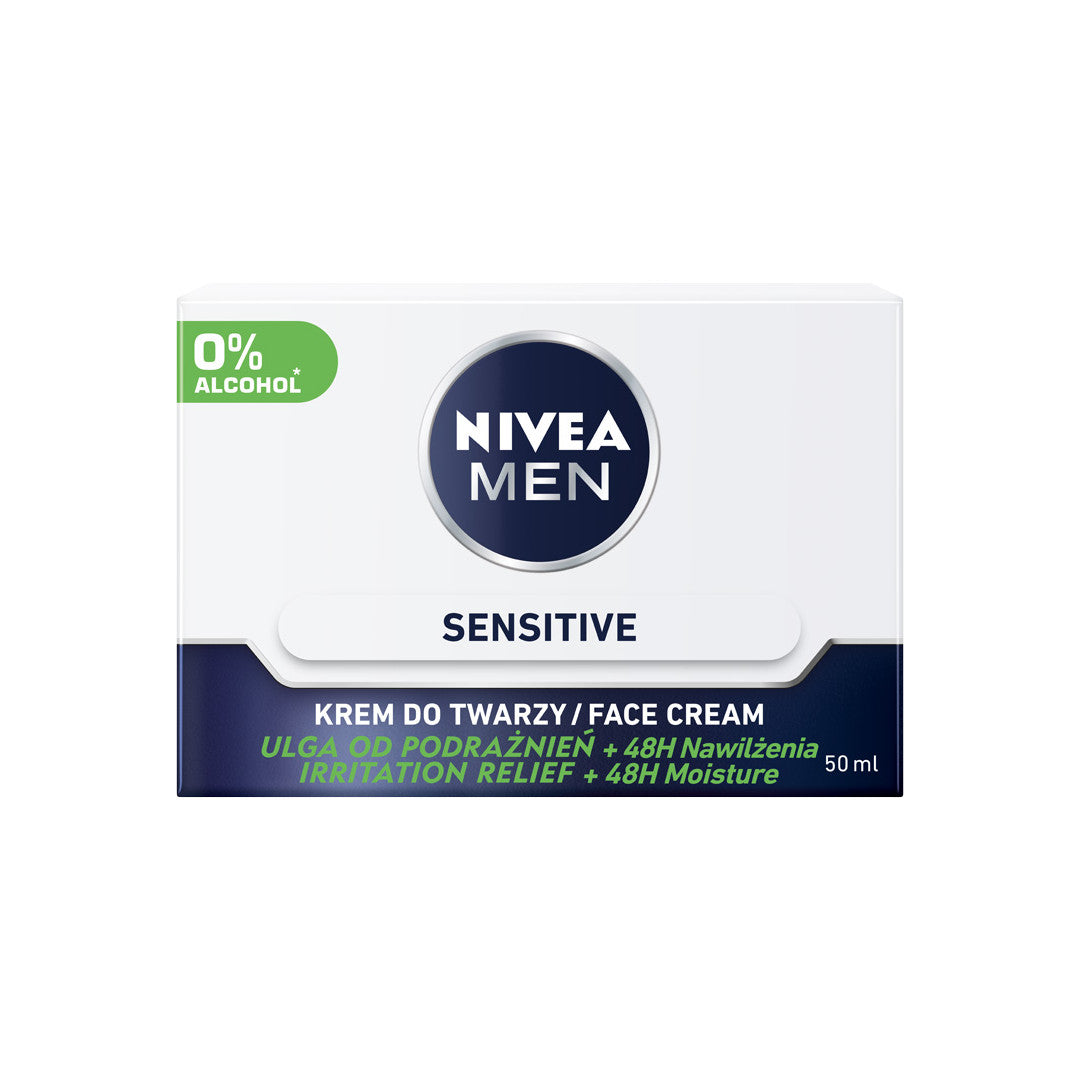 Nivea Men Sensitive интенсивно увлажняющий крем для мужчин для чувствительной кожи 50мл nivea men крем 150 г 5 3 унции