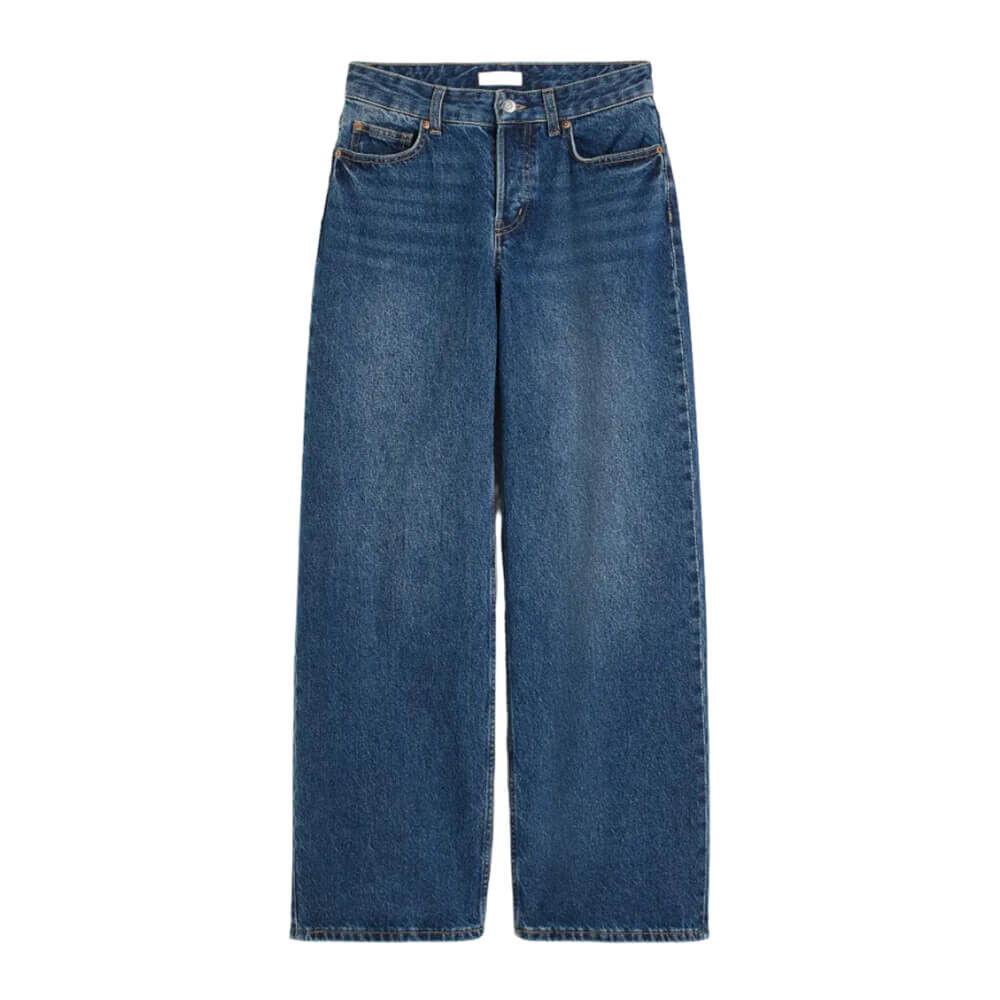 

Джинсы H&M Wide Regular, темно-синий