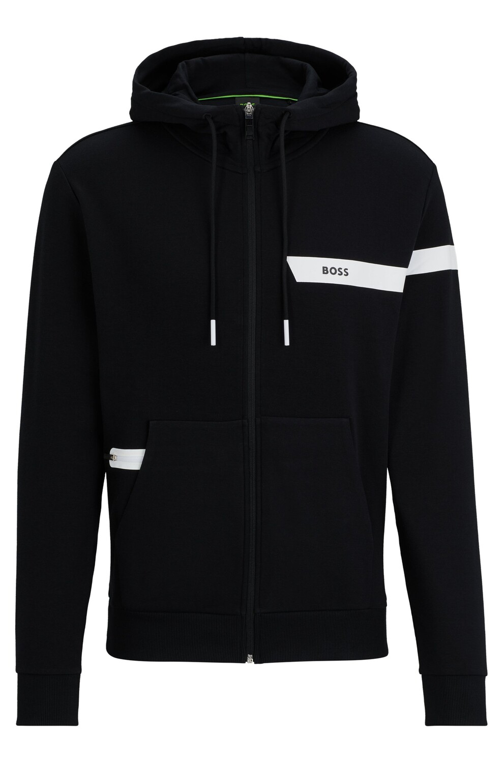 

Толстовка Boss Zip-up With Logo Stripe, черный