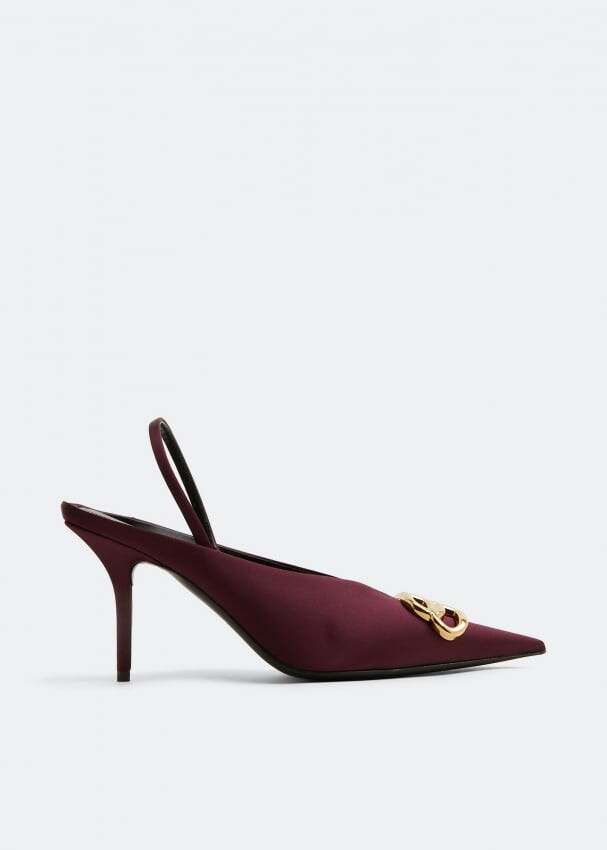 

Туфли BALENCIAGA BB Square Knife slingback pumps, бордовый