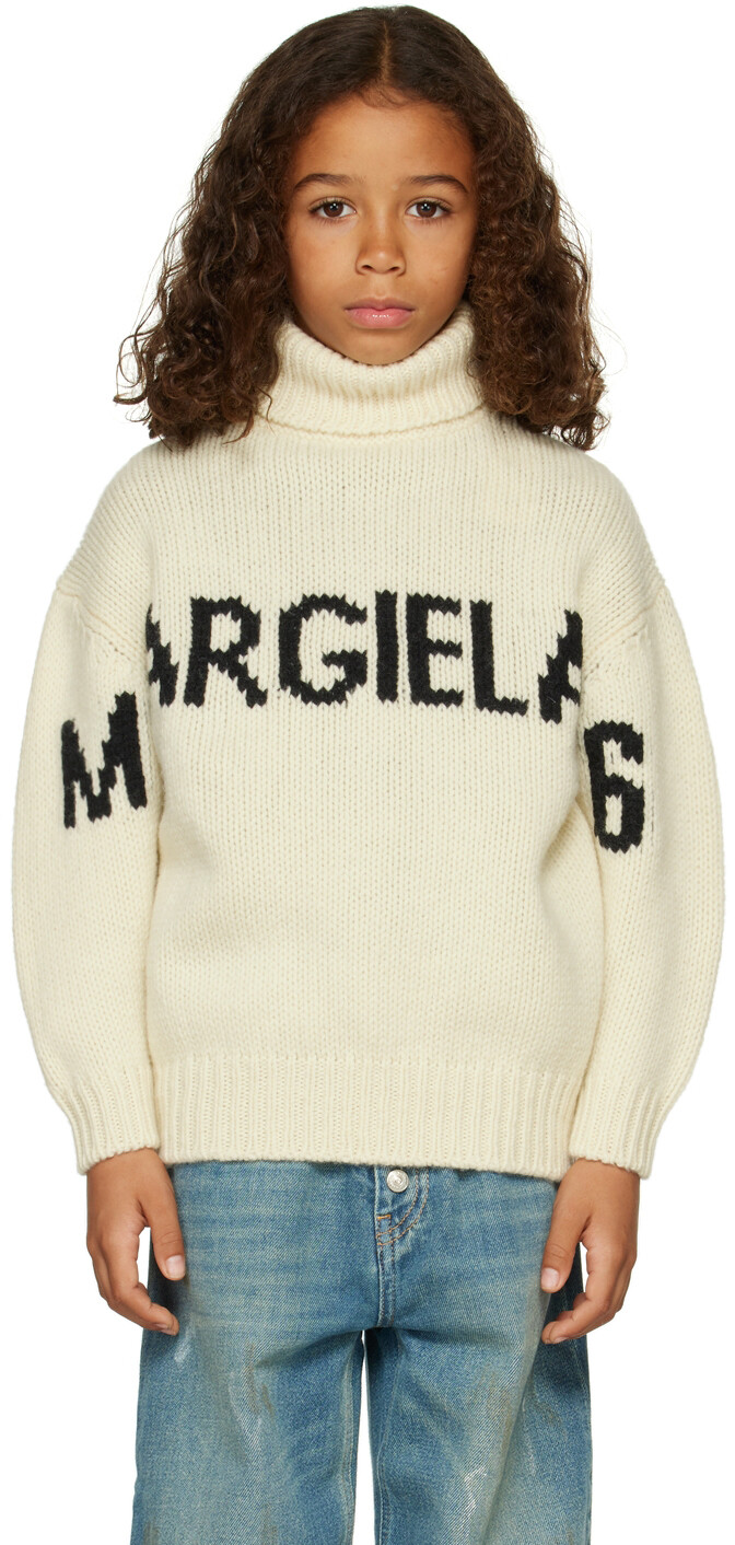 

Детская водолазка вязки интарсия Off-White MM6 Maison Margiela