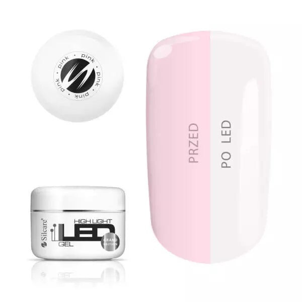 

Silcare High Light Led Gel однофазный гель для ногтей средней густоты Розовый 100г