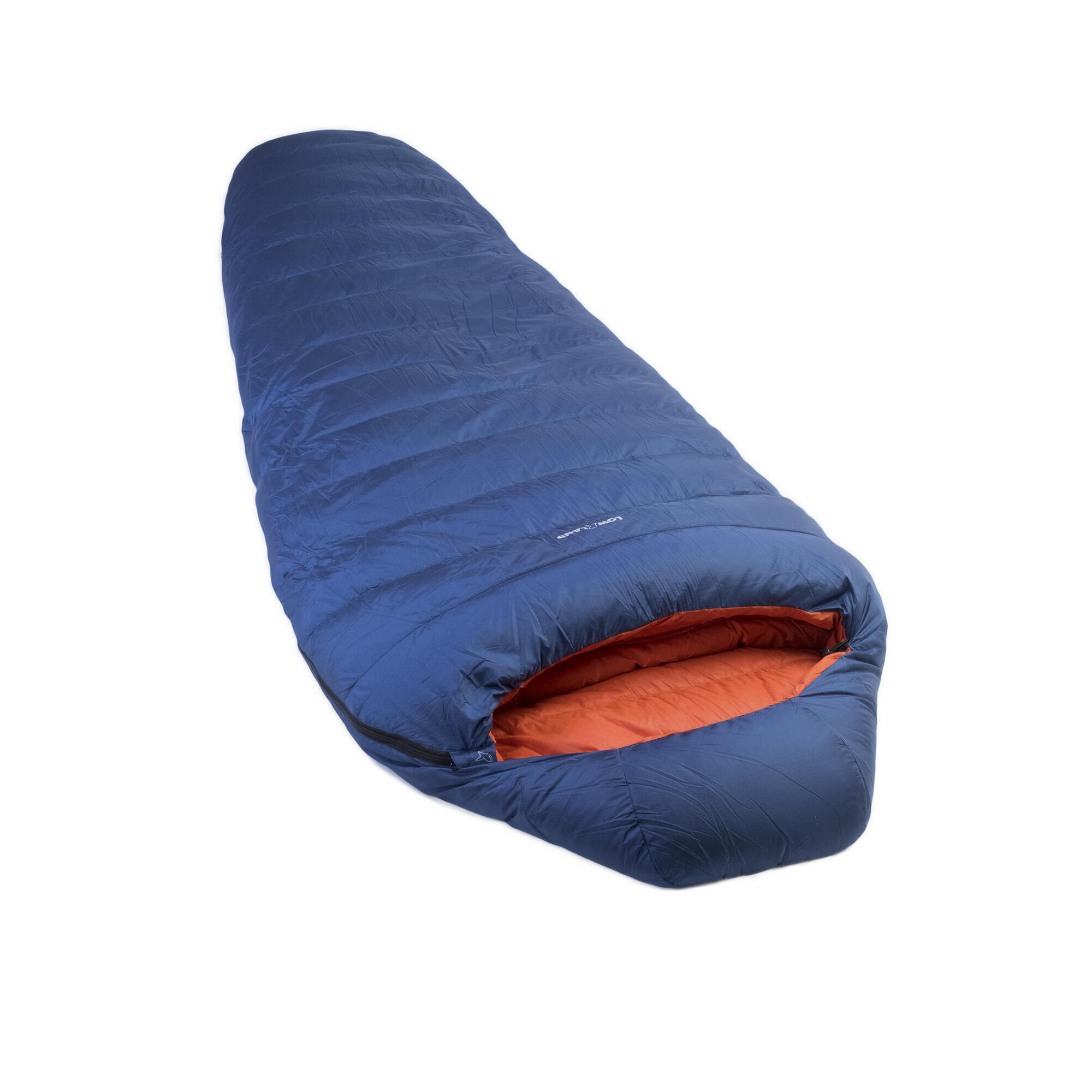 Мешок Kibo - 5 пуховый спальный нейлоновый 225x80 см, сине - оранжевый спальный мешок чайка large250