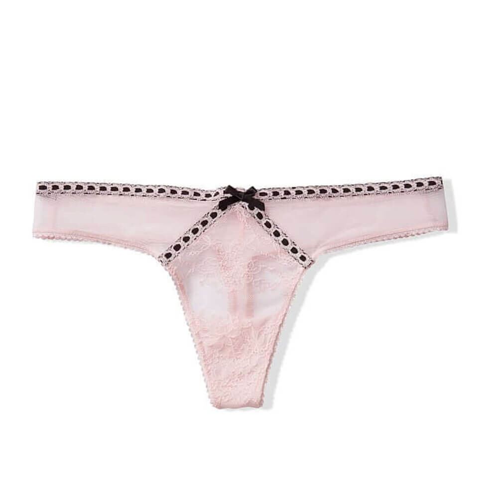

Стринги Victoria`s Secret Lace Thong, розовый