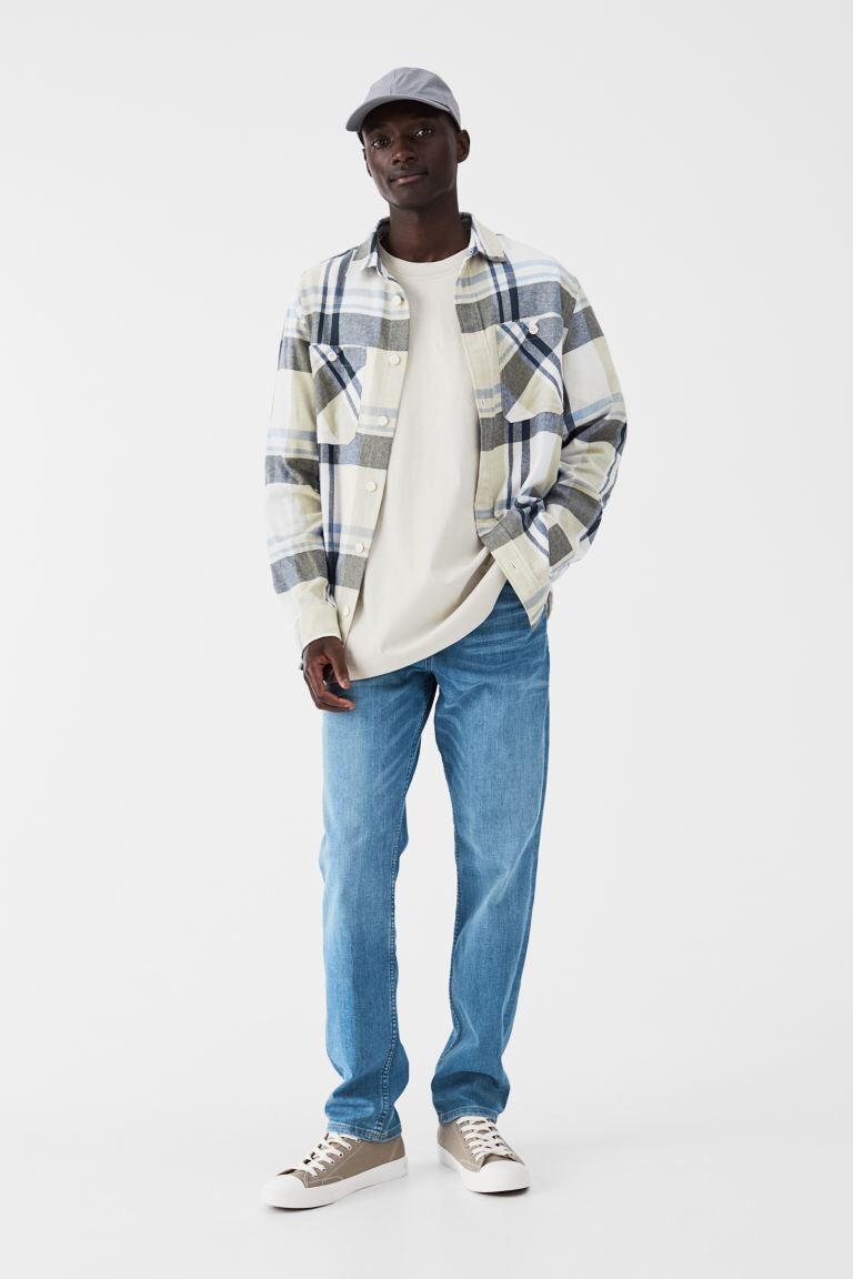 

Узкие джинсы Freefit H&M, светло-голубой деним