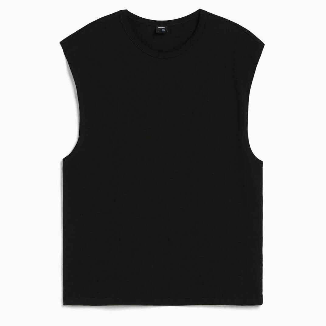 

Футболка Bershka Sleeveless Oversize, черный