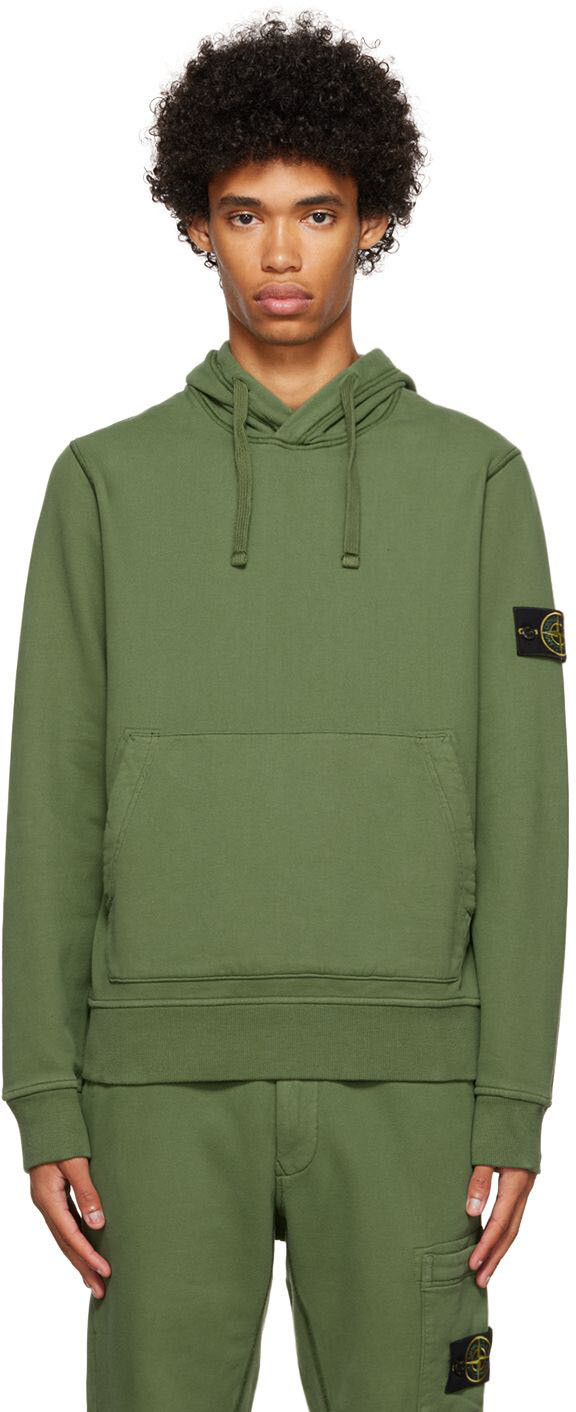 

Худи с зелеными нашивками Stone Island, Зеленый