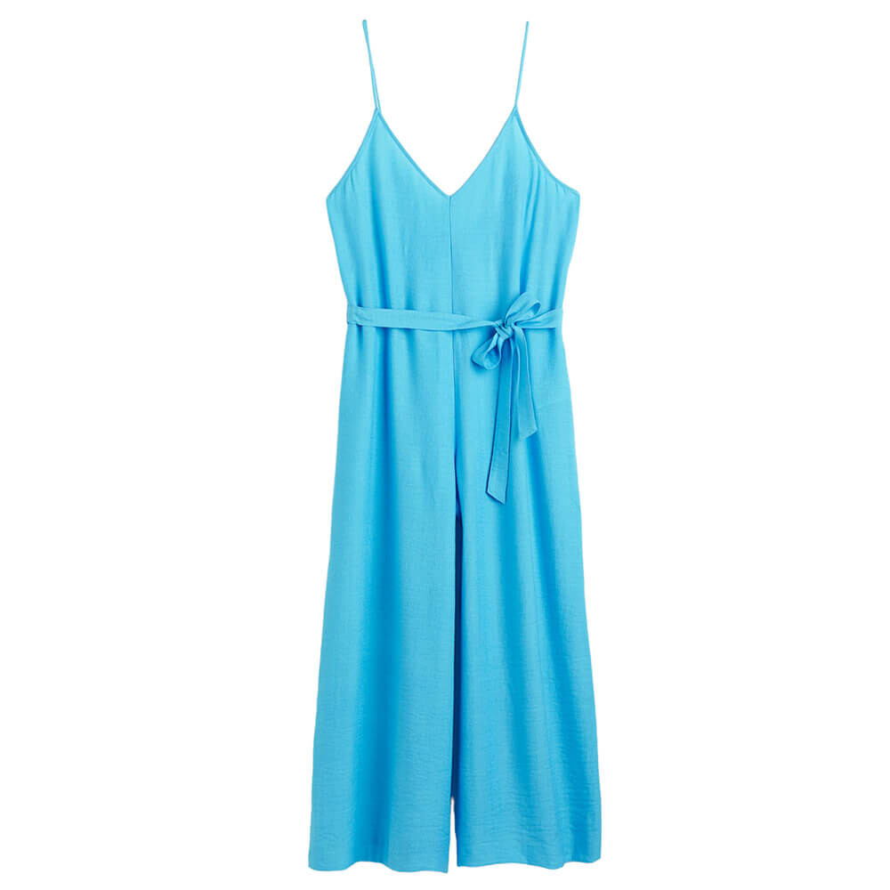 

Комбинезон H&M Wide-cut Tie-belt, светло-бирюзовый
