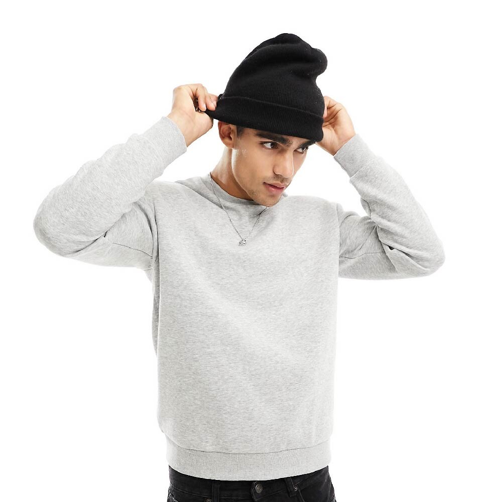 Свитшот Jack & Jones Oversized, светло-серый