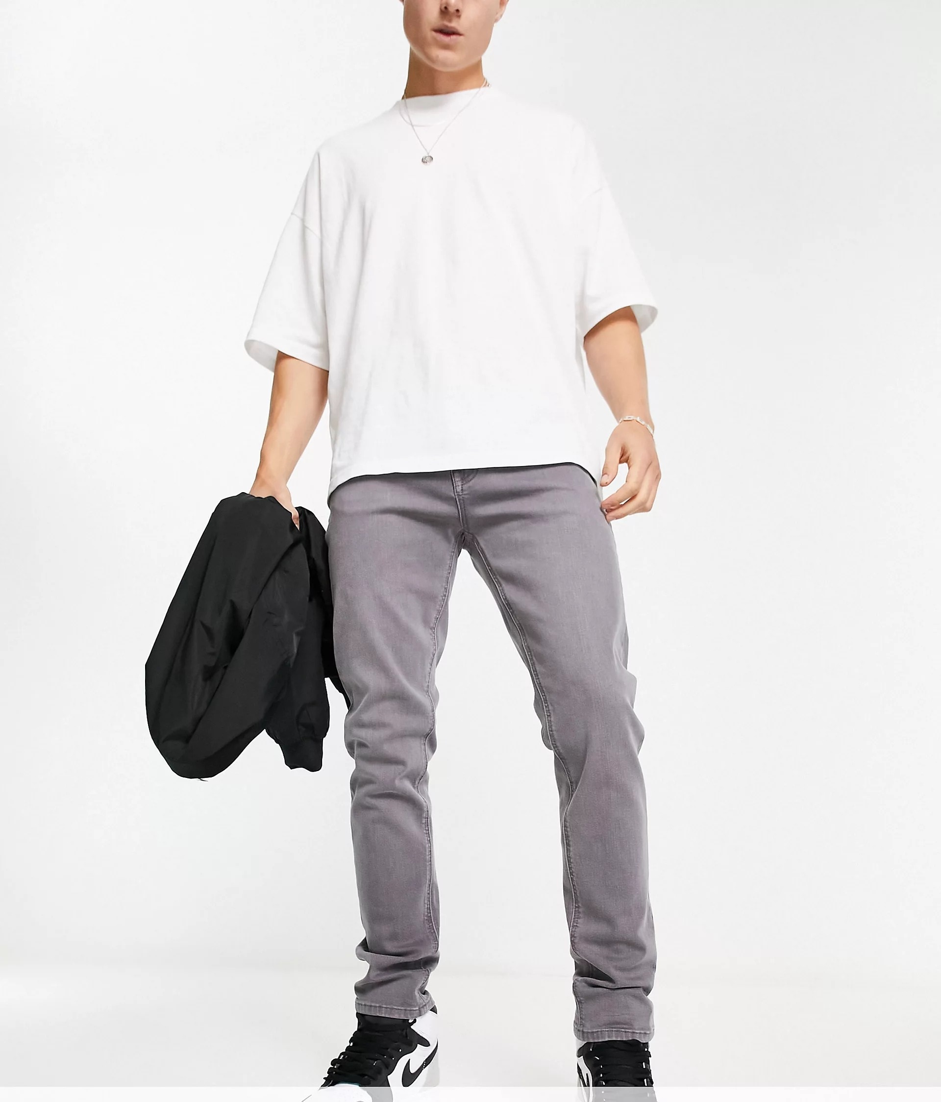 Джинсы Asos Design Skinny, серый джинсы скинни стрейч marks