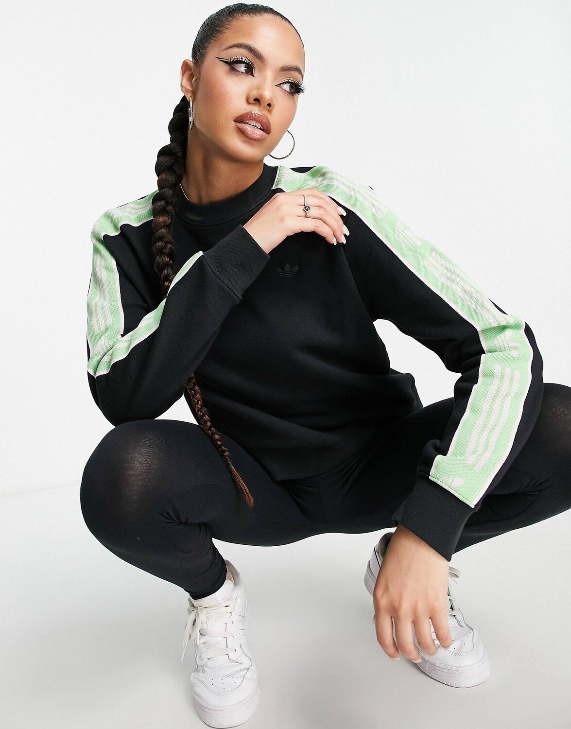 

Черный свитер с тесьмой adidas Originals Retro Sport