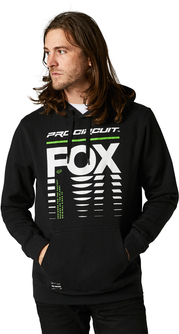 Кофта FOX Pro Circuit с капюшоном, черный толстовка pro circuit 2023 fox белый черный красный