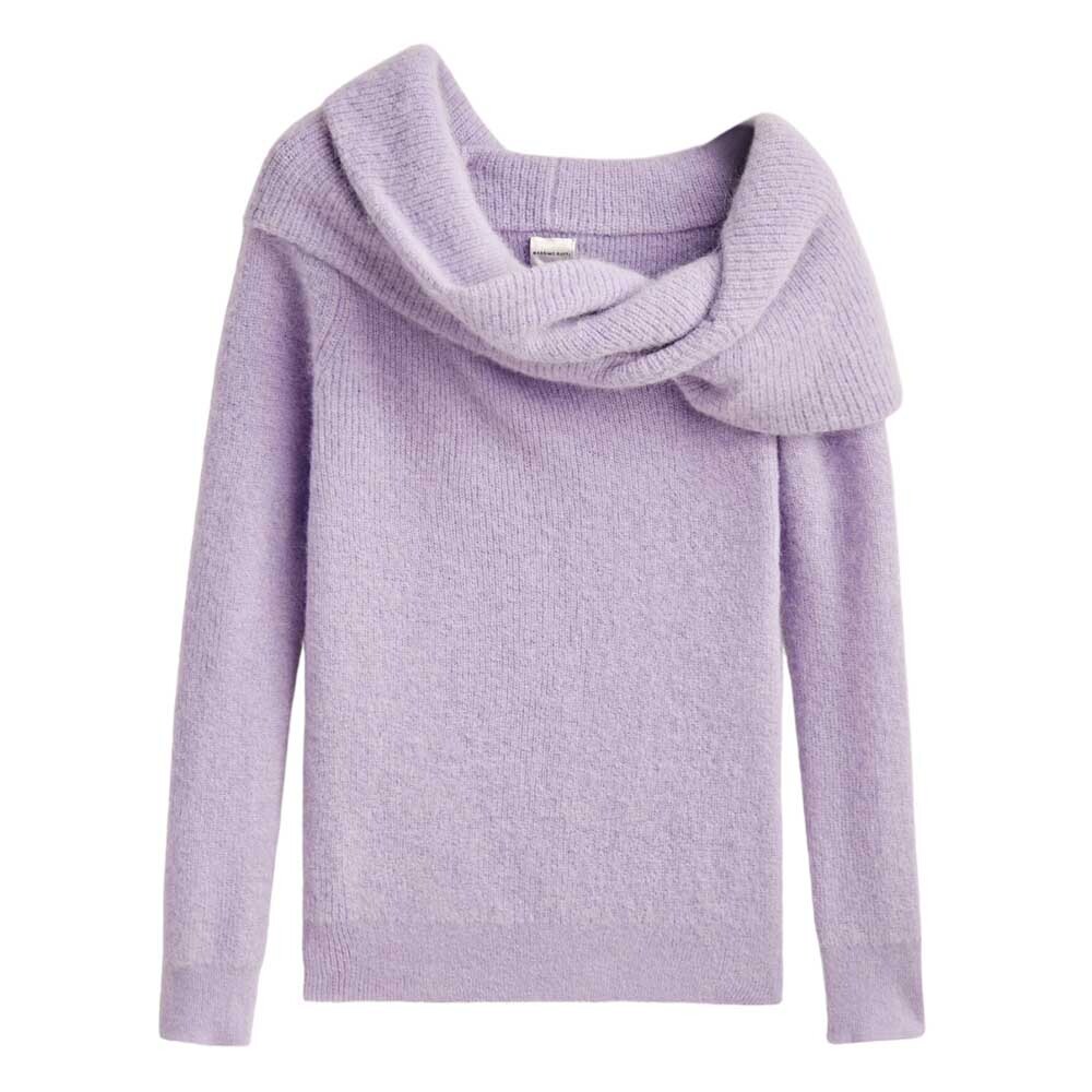 

Свитер Massimo Dutti Studio Double Collar Detail, сиреневый