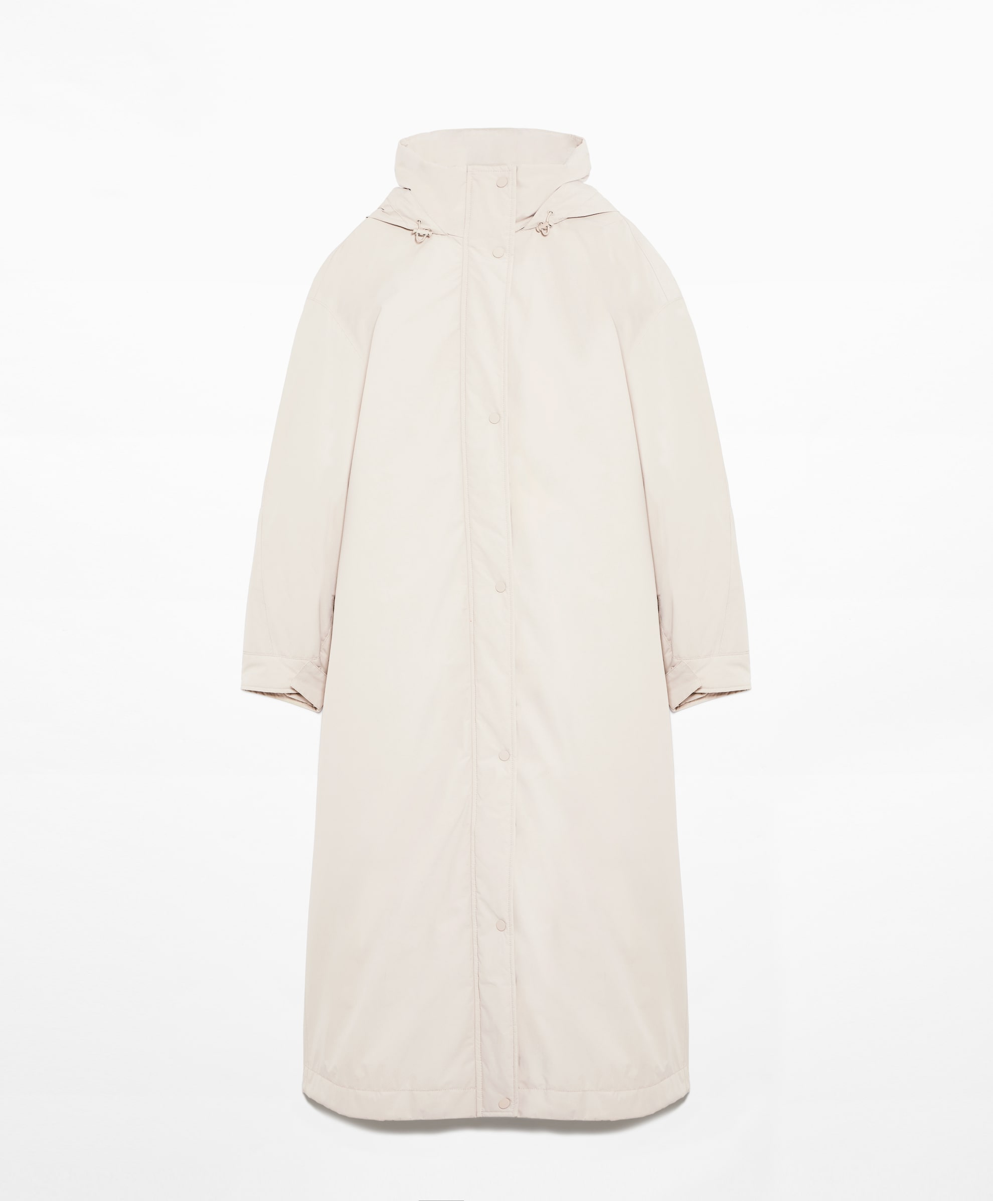 Куртка удлиненная Oysho Fellex Airgel, кремовый куртка oysho water repellent fellex aerogel серый