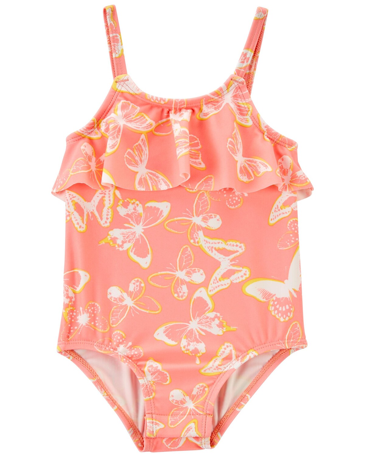 

Цельный купальник с принтом Baby Butterfly и оборками Carter's