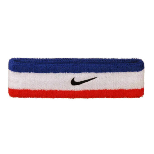 

Спортивная повязка Nike Swoosh для бега OSFM, белый/синий/красный