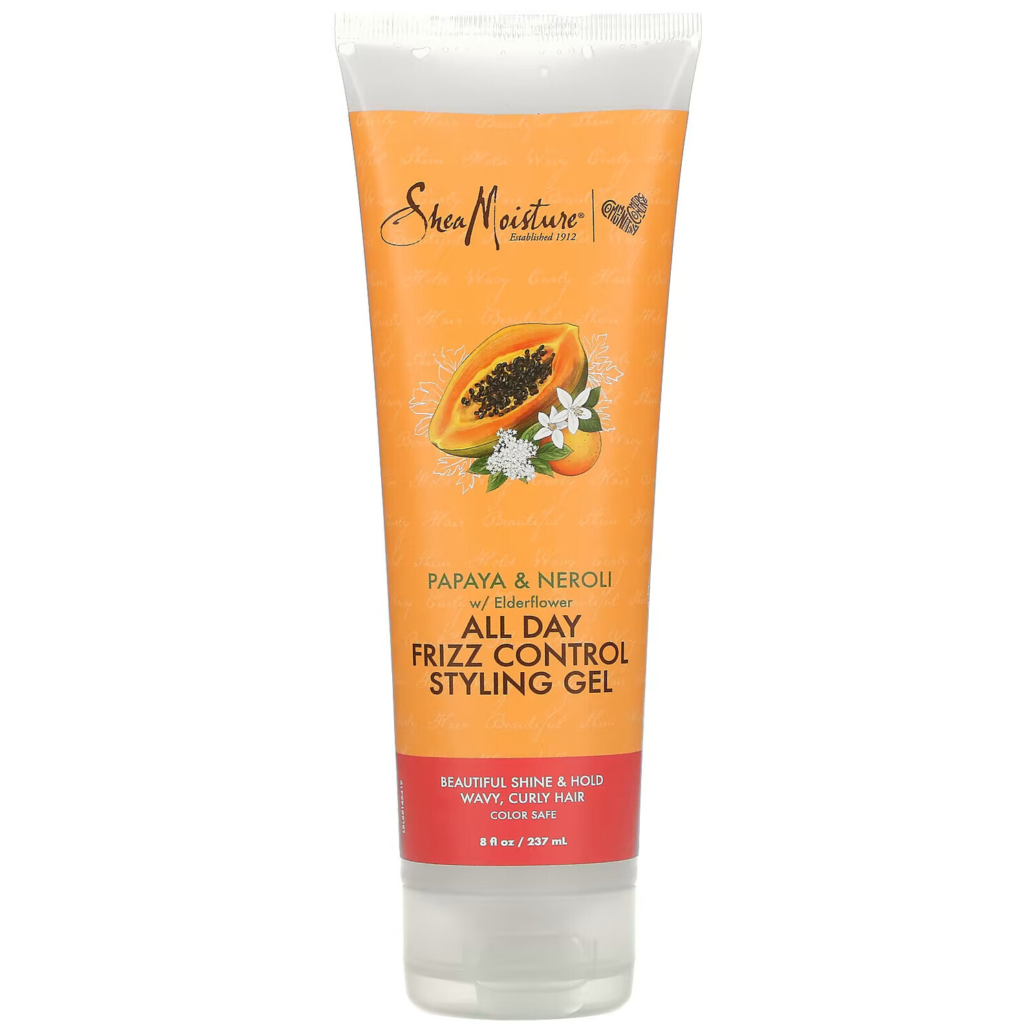 

SheaMoisture, гель для укладки против пушения волос в течение всего дня, папайя, нероли и цветки бузины, 237 мл (8 жидк. унций)