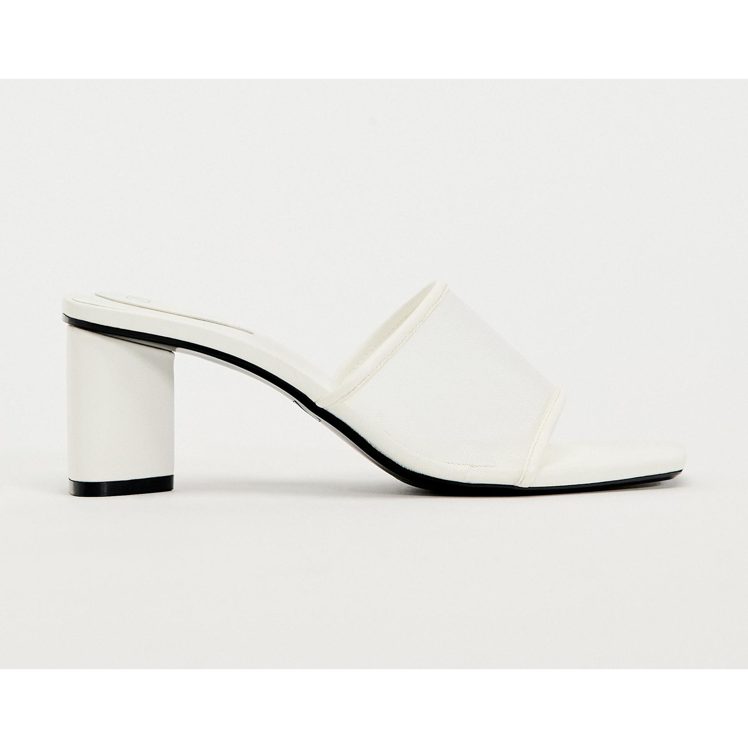Босоножки Zara High-Heel Mesh, белый туфли zara high heel slingback чёрный